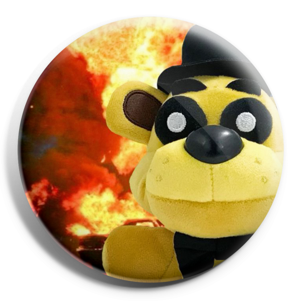 11033-3d-ROUND Plush Golden Freddy doesn’t look at the explosion